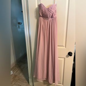 Alfred Angelo Size 0 long blush bridesmaids dress